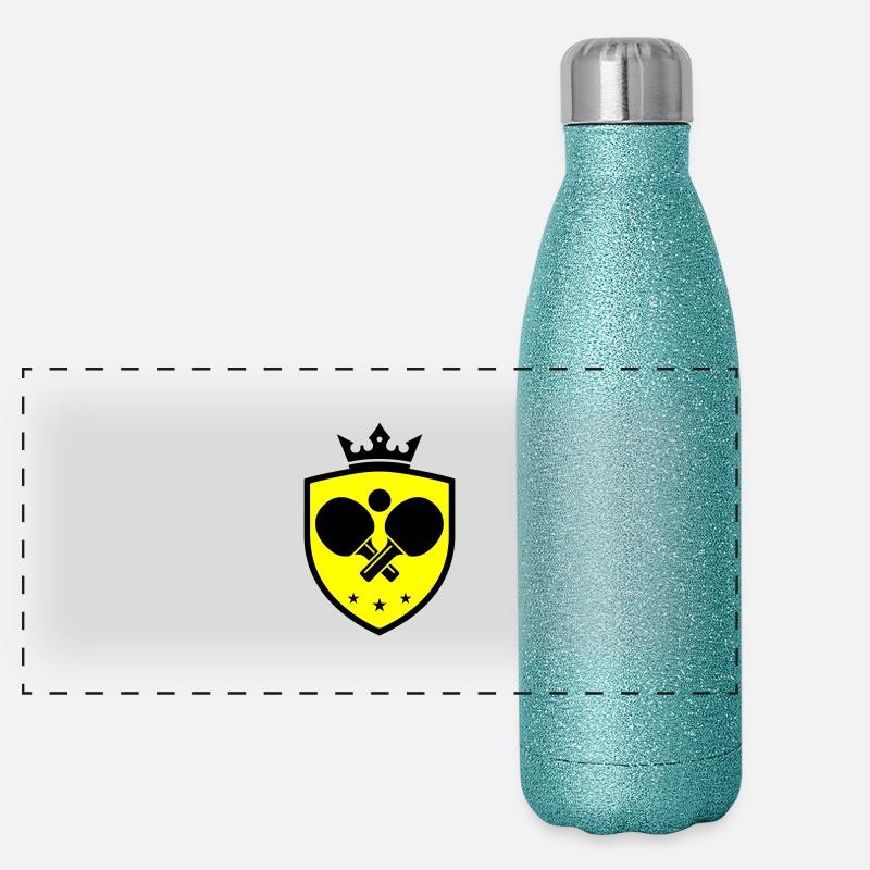 Armoiries du tennis de table Gourde isotherme panoramique pailletée 500 ml