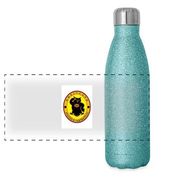 StäV Logo - Panorama Glitzer Isolierflasche 500 ml - Blau Glitzer - Vorne