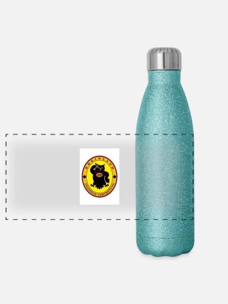 StäV Logo - Panorama Glitzer Isolierflasche 500 ml - Blau Glitzer - Vorne