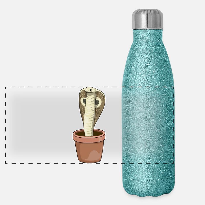 Pot de fleurs de serpent Gourde isotherme panoramique pailletée 500 ml