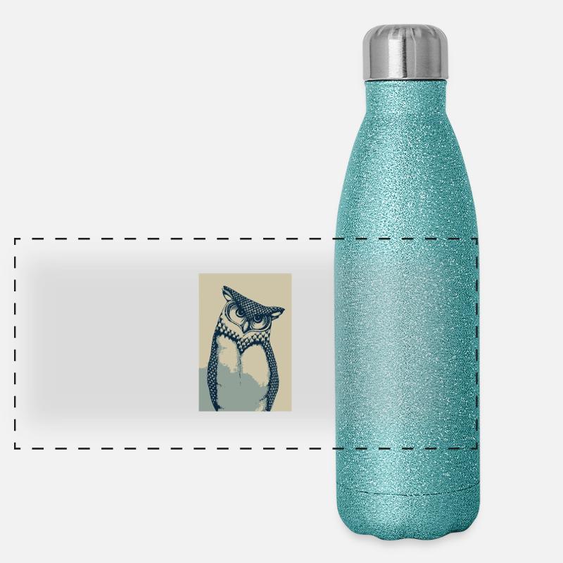 chouette Gourde isotherme panoramique pailletée 500 ml