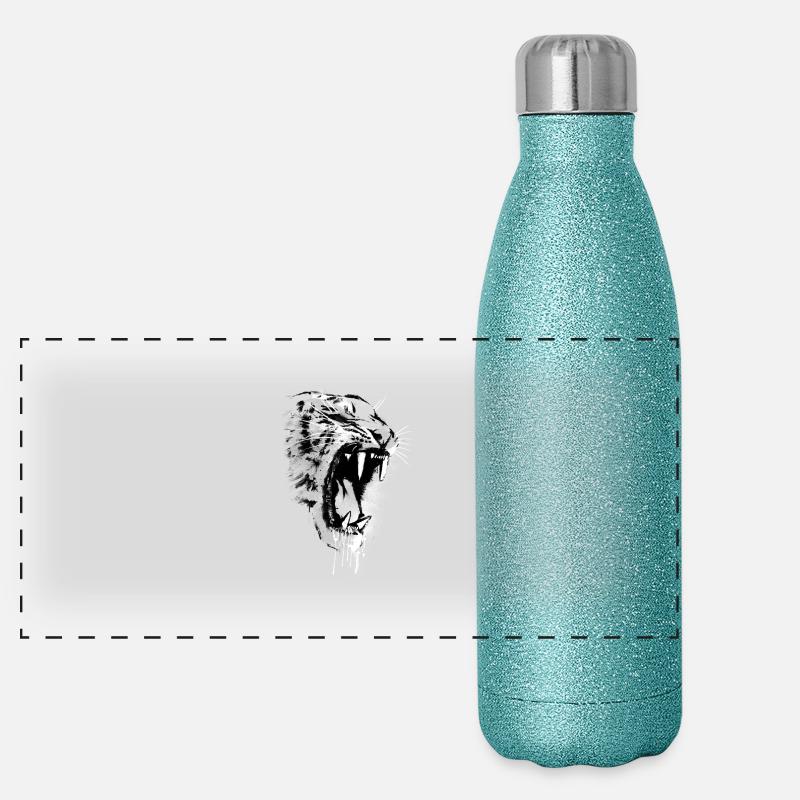 Rage Instinct 2 - Panoramic Glitter Thermal Bottle 500 ml - blue glitter