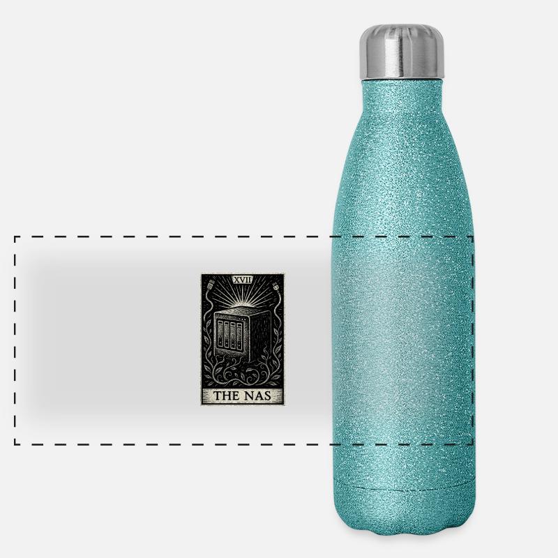 Datafararding Tarot : l’oracle du NAS Gourde isotherme panoramique pailletée 500 ml