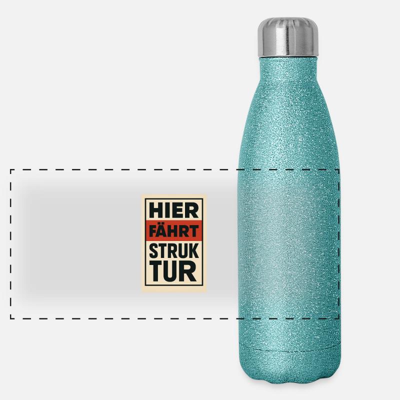 Here Drives Structure 1930s Poster Panoramic Glitter Thermal Bottle 500 ml
