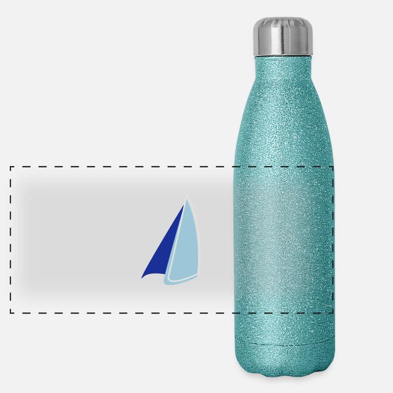 Segel Zweifarbig Panorama Glitzer Isolierflasche 500 ml