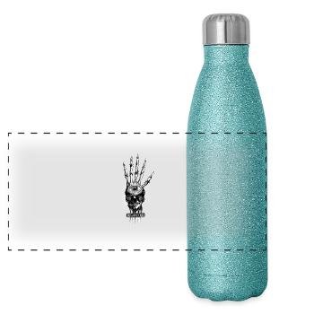 rejected - Panoramic Glitter Thermal Bottle 500 ml - blue glitter - Front