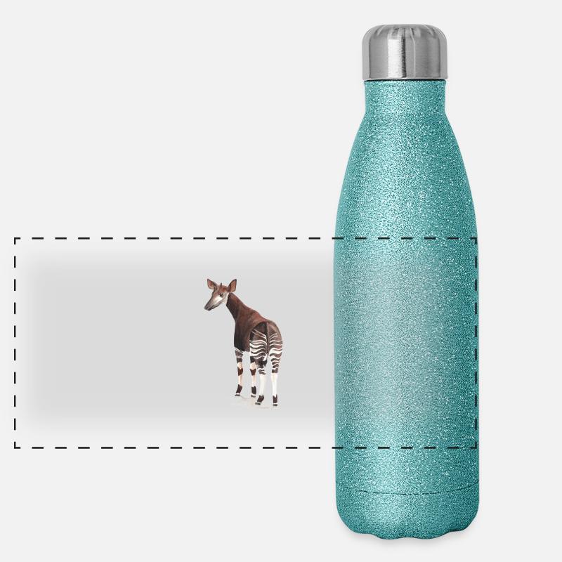 Okapi Panorama Glitzer Isolierflasche 500 ml