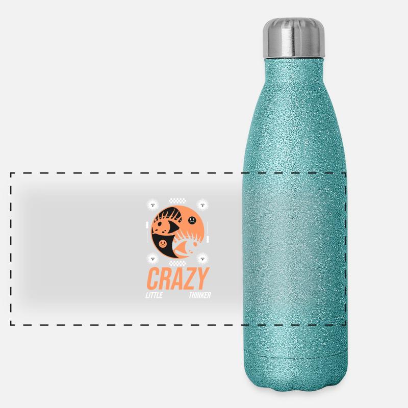 Petit penseur fou Gourde isotherme panoramique pailletée 500 ml