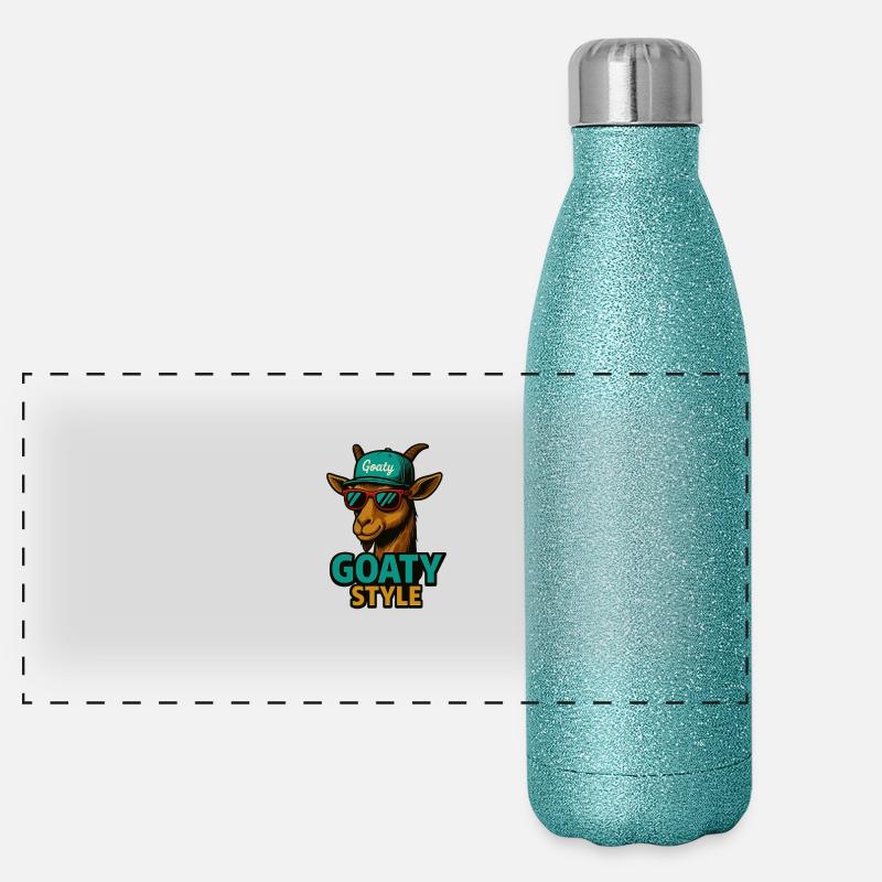 Goaty Style Panorama Glitzer Isolierflasche 500 ml