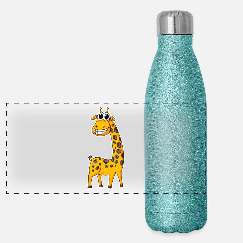 Girafe Long cou Gourde isotherme panoramique pailletée 500 ml