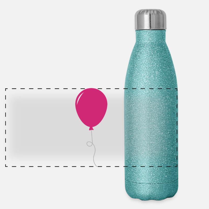 Ballon Panorama Glitzer Isolierflasche 500 ml
