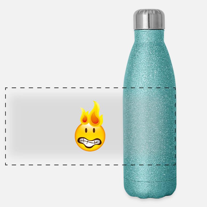 Smiley Burning Panoramic Glitter Thermal Bottle 500 ml