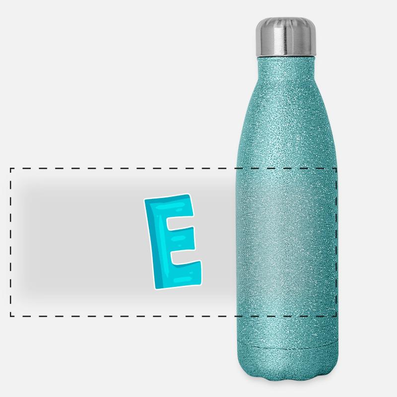 Buchstabe E Anfangsbuchstabe Zeichen Panorama Glitzer Isolierflasche 500 ml