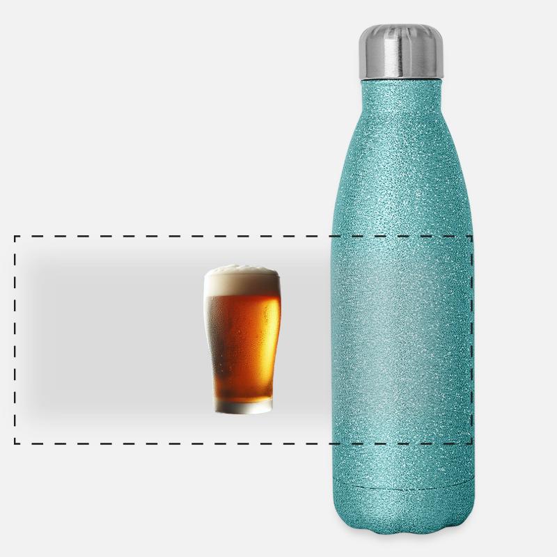 Cold beer Panoramic Glitter Thermal Bottle 500 ml