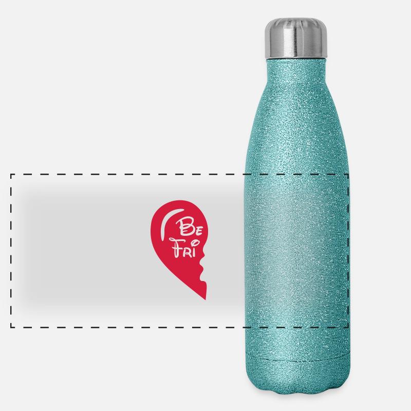 best_friends_left_mickey Panoramic Glitter Thermal Bottle 500 ml
