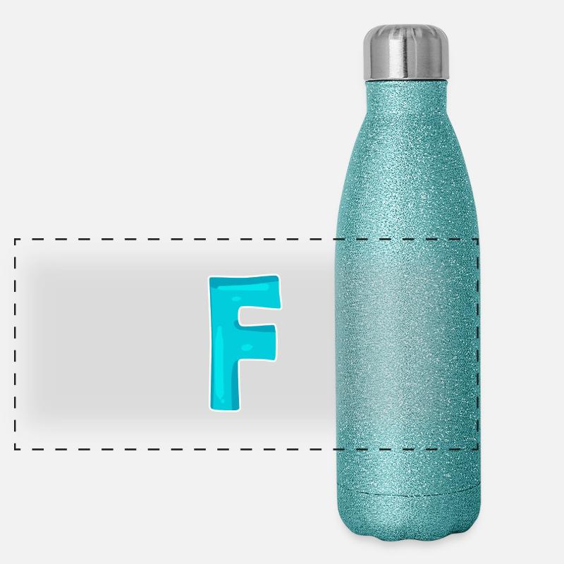 Name Buchstabe F Panorama Glitzer Isolierflasche 500 ml
