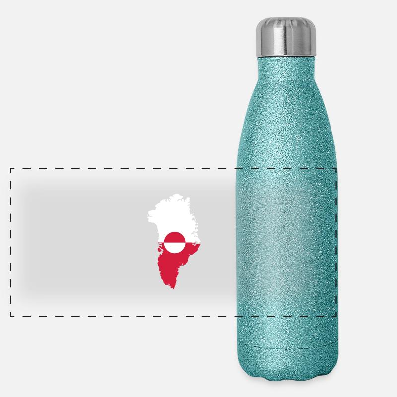 Grönland Panorama Glitzer Isolierflasche 500 ml