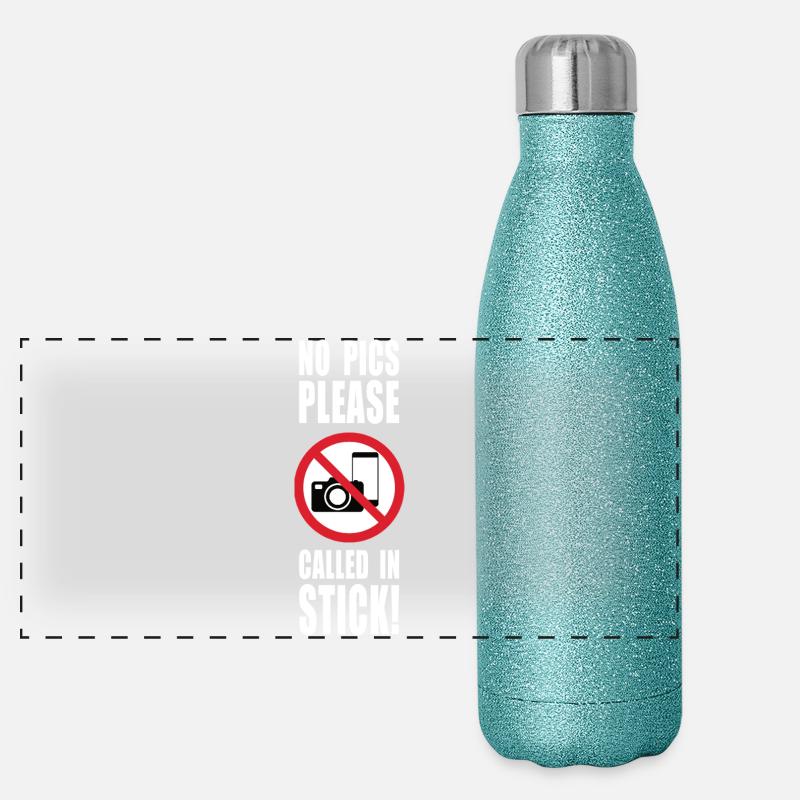 No Pics Please Called in Sick Panoramic Glitter Thermal Bottle 500 ml