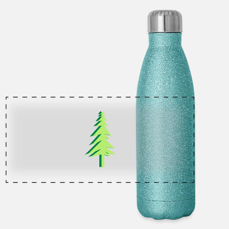 Wald Panorama Glitzer Isolierflasche 500 ml