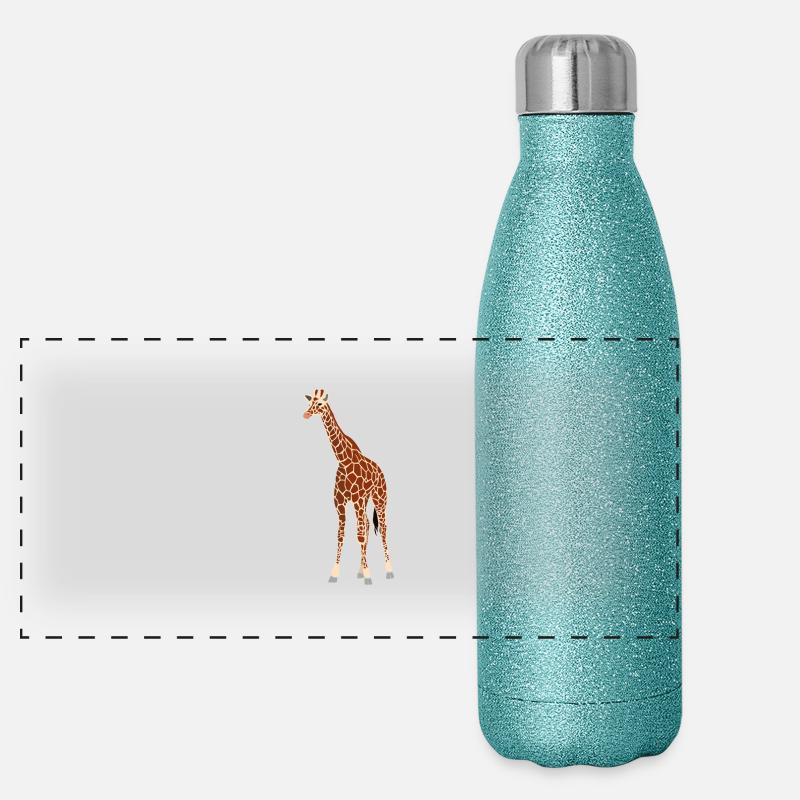 Giraffe Panorama Glitzer Isolierflasche 500 ml