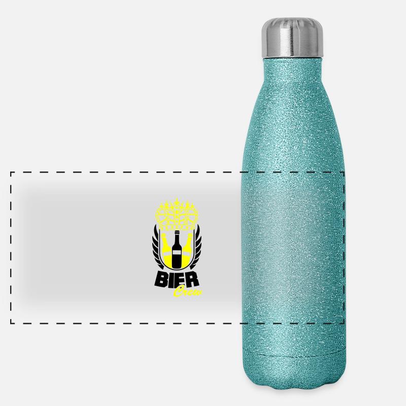 Équipage de la bière Gourde isotherme panoramique pailletée 500 ml