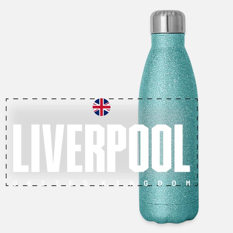 Texte du bloc gras de Liverpool Gourde isotherme panoramique pailletée 500 ml