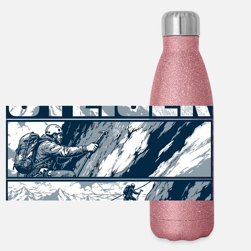 Mountaineer Summit Assault Retro Panoramic Glitter Thermal Bottle 500 ml