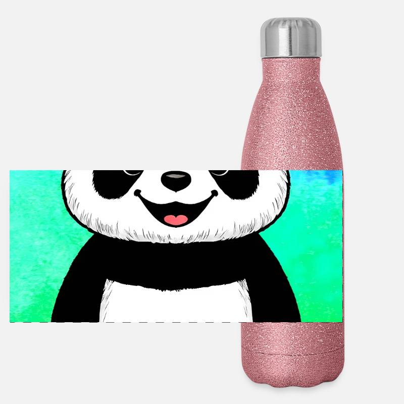 panda Panoramic Glitter Thermal Bottle 500 ml
