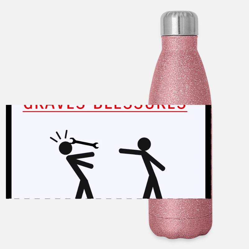 Ne pas me dire comment faire mon boulot [affiche] Gourde isotherme panoramique pailletée 500 ml