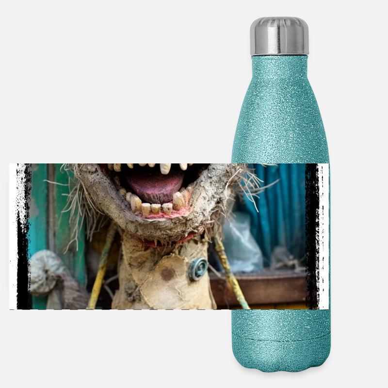 Ecstatic Horror Creature Design Punk Doll Panoramic Glitter Thermal Bottle 500 ml