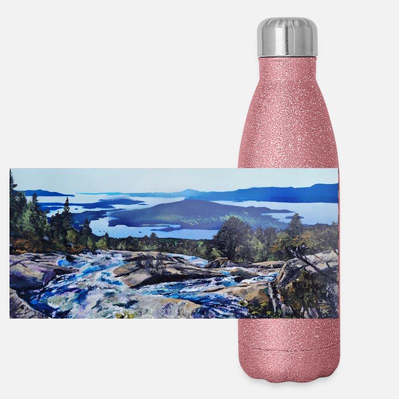 Bremstølen - Panorama Glitzer Isolierflasche 500 ml - Pink Glitzer