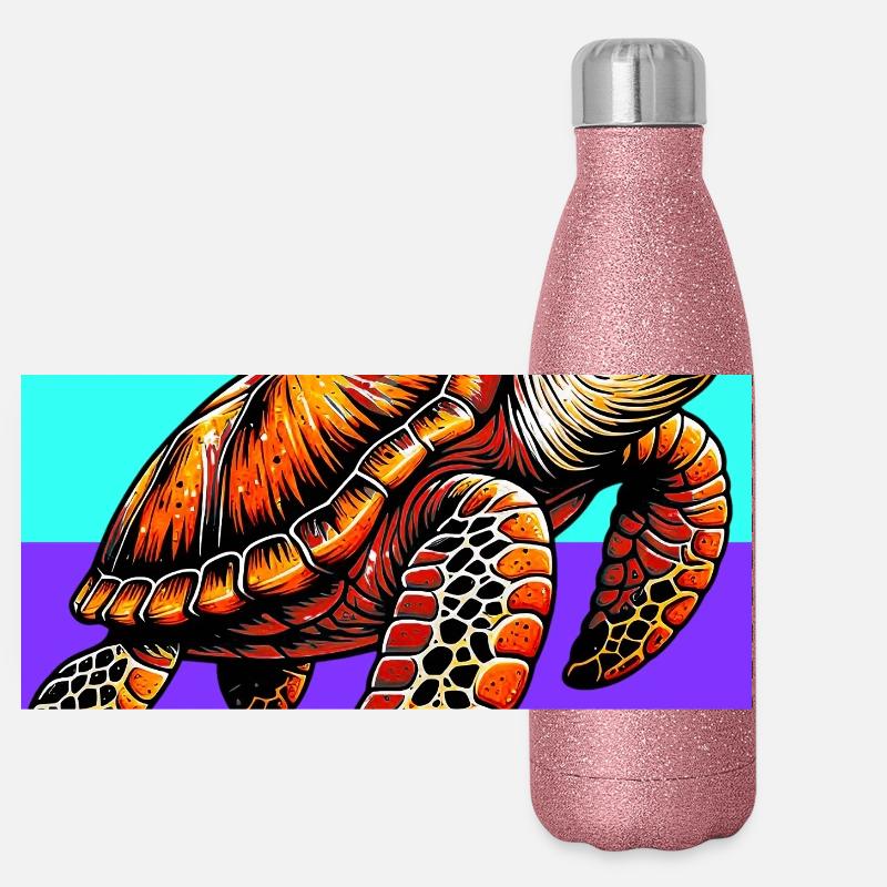 tortue Gourde isotherme panoramique pailletée 500 ml