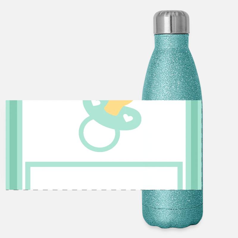 Personalize your own baby template Panoramic Glitter Thermal Bottle 500 ml