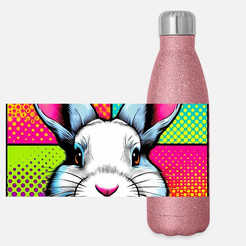 rabbit Panoramic Glitter Thermal Bottle 500 ml