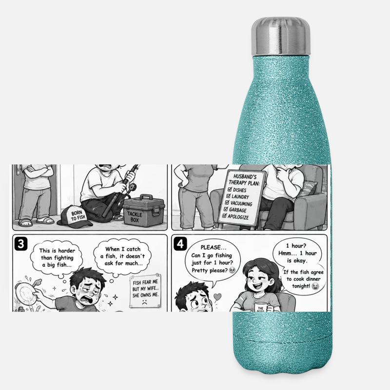 Angeltherapie: Ein komisches Dilemma Panorama Glitzer Isolierflasche 500 ml