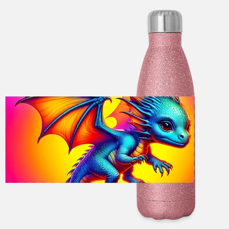 dragon Gourde isotherme panoramique pailletée 500 ml