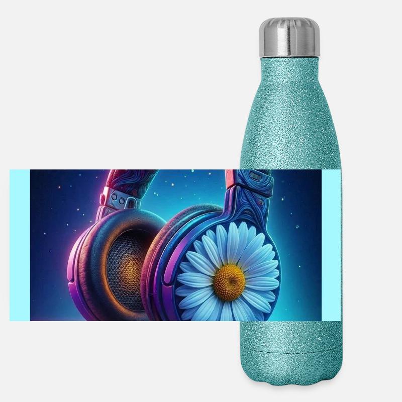 Disc jockey Panoramic Glitter Thermal Bottle 500 ml