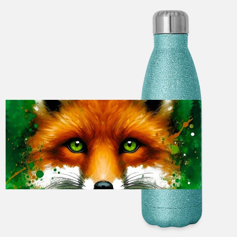 fox Panoramic Glitter Thermal Bottle 500 ml