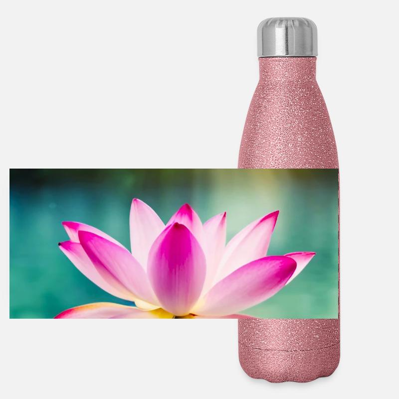 Lotus Panorama Glitzer Isolierflasche 500 ml