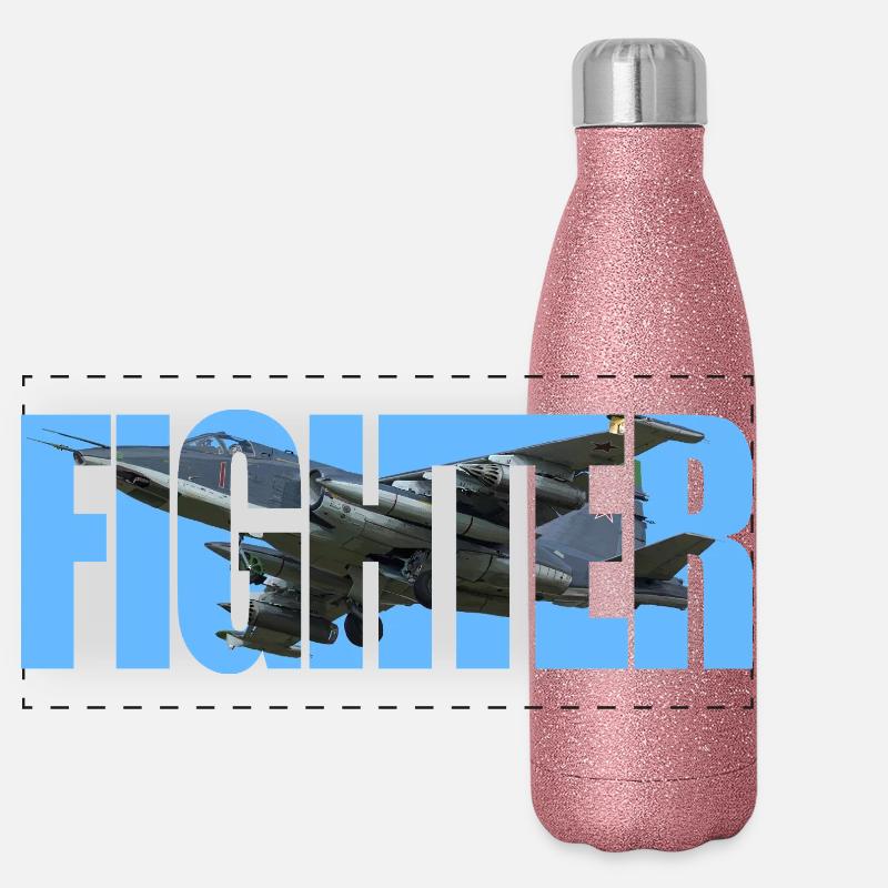 Chasseur Su-25 Gourde isotherme panoramique pailletée 500 ml