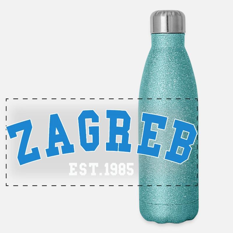 Zagreb Est.1985 Gourde isotherme panoramique pailletée 500 ml