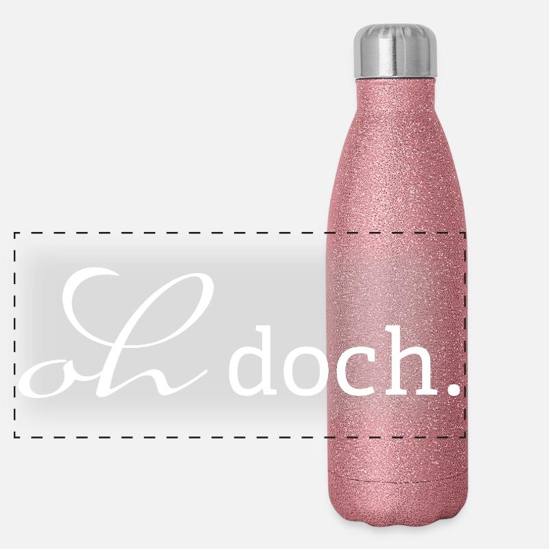 Oh yes. - Panoramic Glitter Thermal Bottle 500 ml - pink glitter