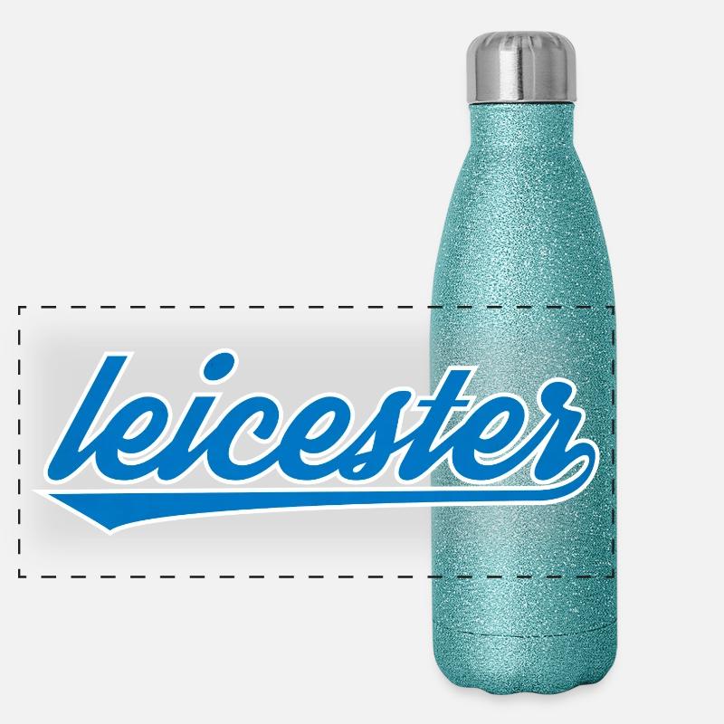 Conception de l’écriture bleue Leicester Gourde isotherme panoramique pailletée 500 ml