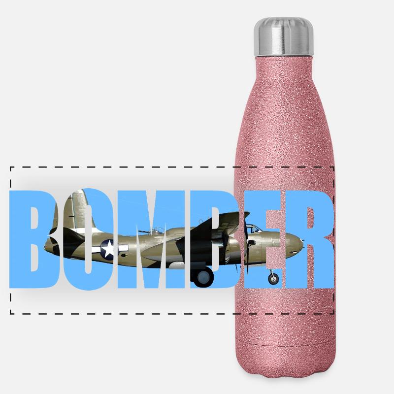 Bomber A-20 Havoc Panorama Glitzer Isolierflasche 500 ml