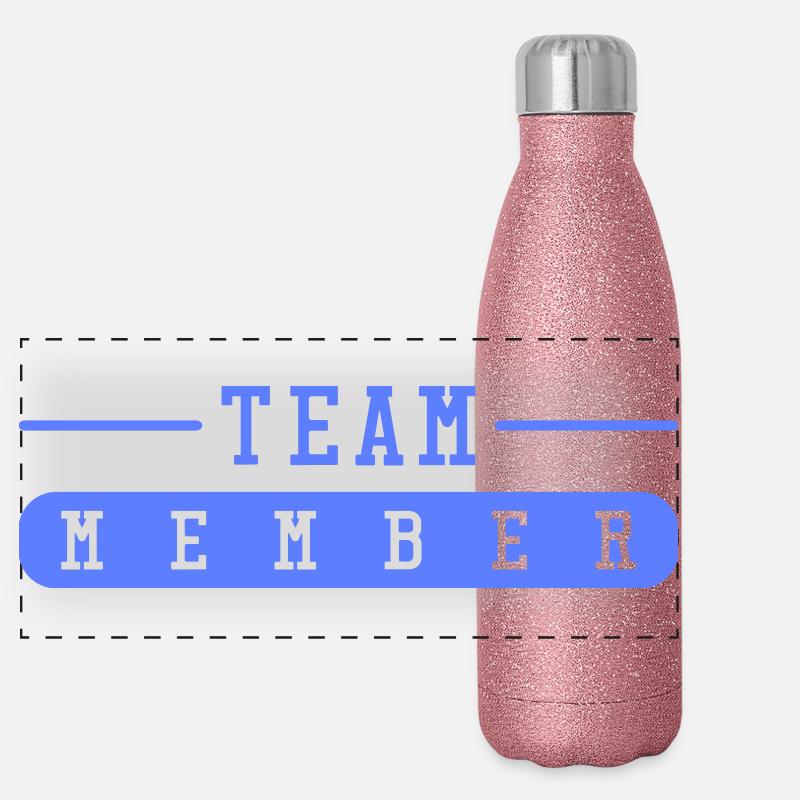 Conception d’impression du mot-symbole des membres de l’équipe Gourde isotherme panoramique pailletée 500 ml