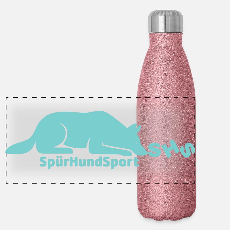 SHS Logo mint Panorama Glitzer Isolierflasche 500 ml