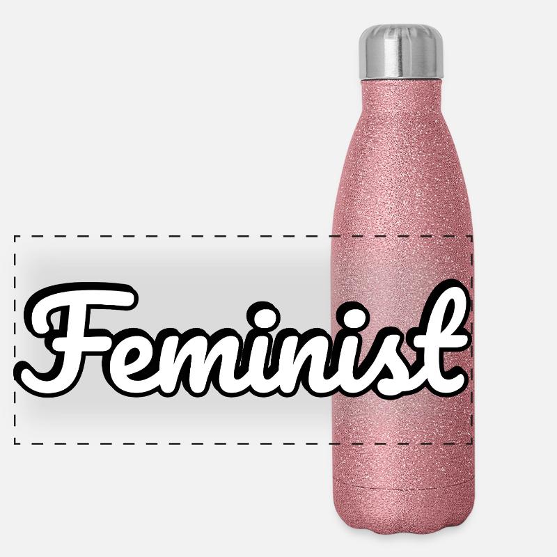 féministe Gourde isotherme panoramique pailletée 500 ml