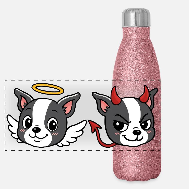 Boston – Angel-Devil Panorama Glitzer Isolierflasche 500 ml