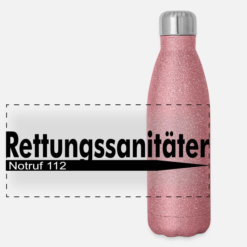 Appel d'urgence paramédical 112 Gourde isotherme panoramique pailletée 500 ml