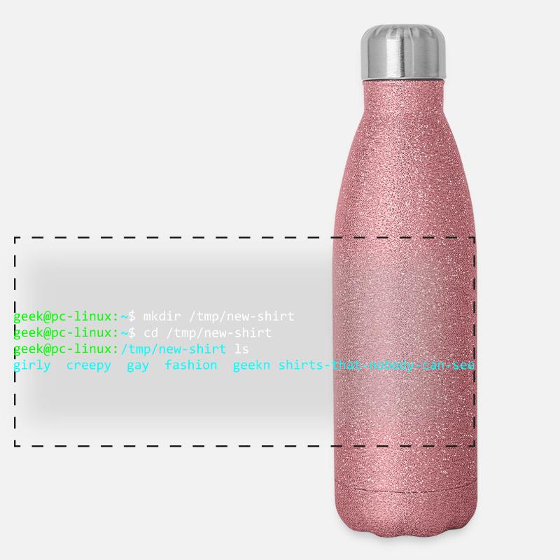 terminal linux Gourde isotherme panoramique pailletée 500 ml